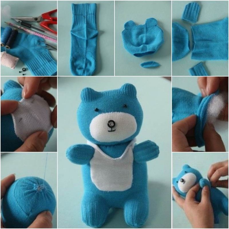DIY Adorable Sock Teddy Bear