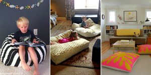 7 Comfy DIY Giant Floor Pillows