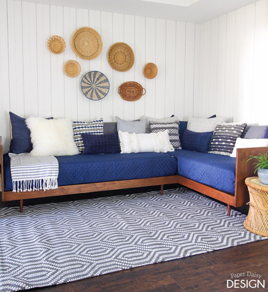 DIY Plywood Mid-Century Daybed