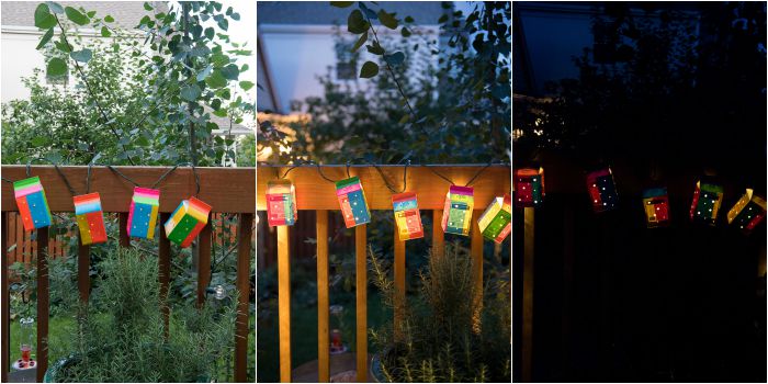 DIY Duct Tape Milk Carton Garden Lanterns